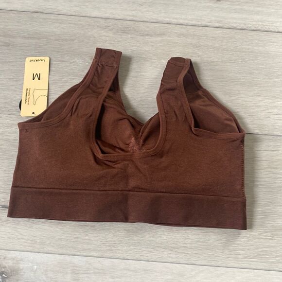 Truekind® Everyday Throw-on Wireless Bralette - Chocolate, Various Sizes, NWT - Picture 4 of 6